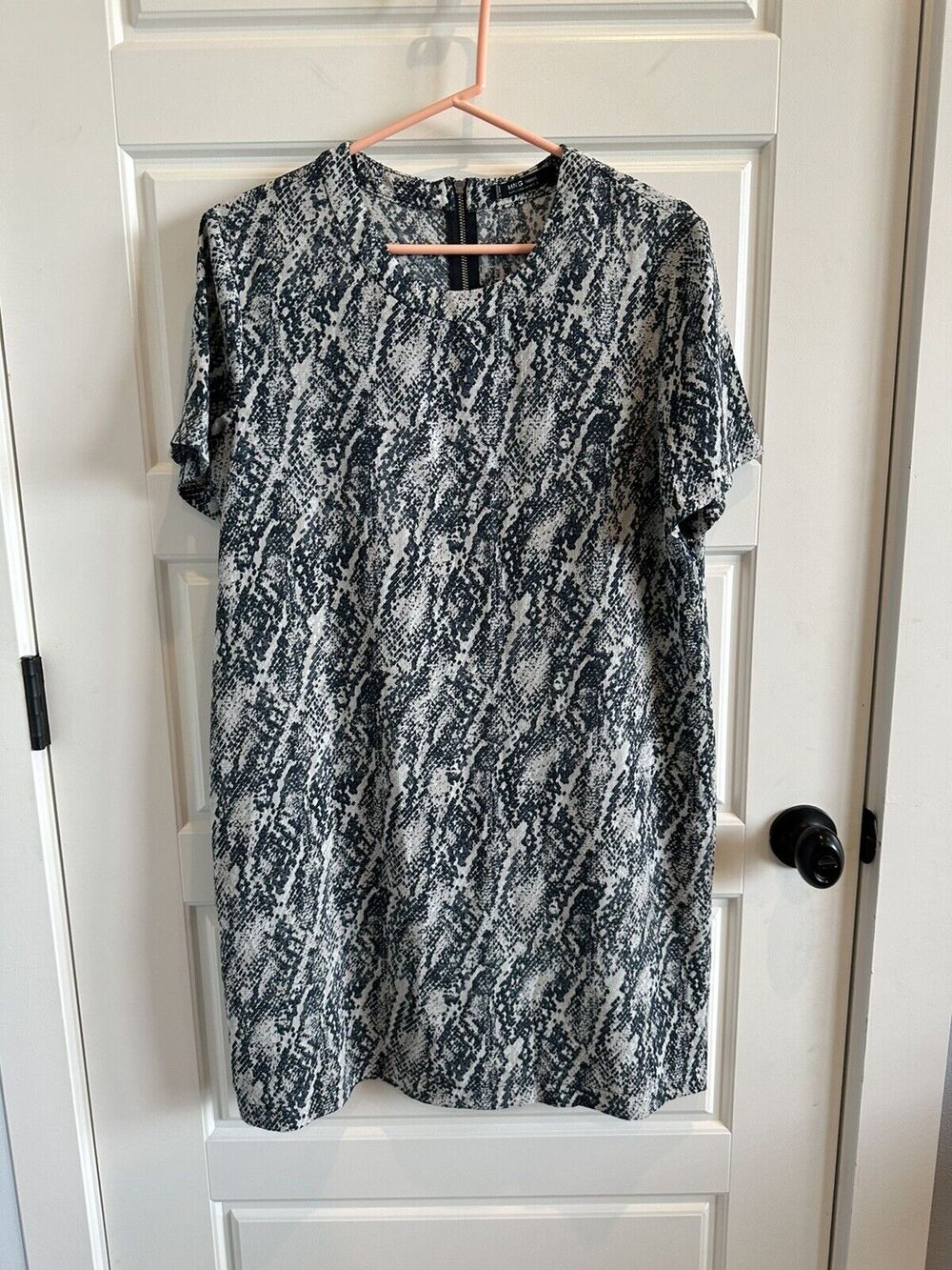 MNG Mango Basics Snake print shift Dress -Medium